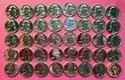 1964 FULL ROLL OF 40 SILVER PROOF WASHINGTON QUARTERS.  STUNNING