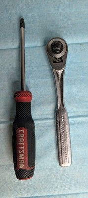 Craftsman 3/8'' ratchet  button release V 43784 USA Phillips Screwdriver Tool 