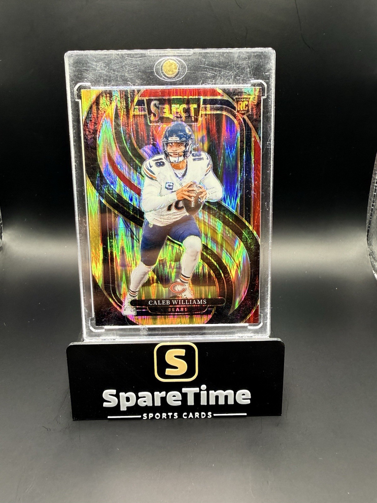 Caleb Williams RC Red and Yellow Premier Shock Prizm 2024 Select