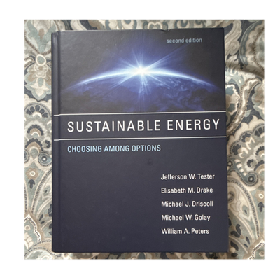 #ad Sustainable Energy: Choosing Among Options Second Edition Hardcover by Tester … $35.00