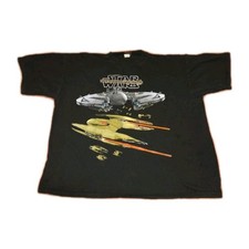 Vintage Star Wars Trade Federation Droid Fighter Shirt Sz XXL Black Movie Promo