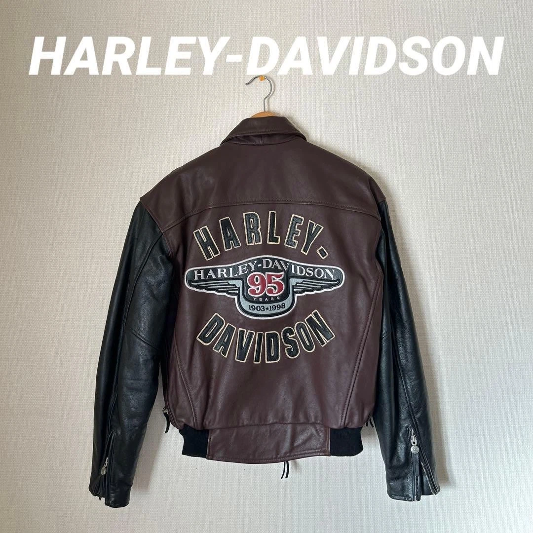 Harley Davidson 95th Anniversary Leather Jacket for sale - eBay