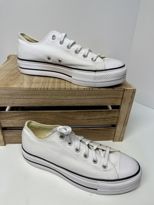 Converse Chuck Taylor All Star Platform  Lift Sneaker Ox White Size  10.5 Women