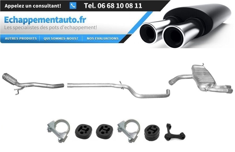 Échappement complet Seat Leon 2.0 TDI pour réparer le bruit et la rouille sous châssis