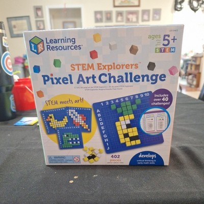 Learning Resources STEM Explorers Pixel Art Challenge, 402 Pieces, Ages 5+, STEM