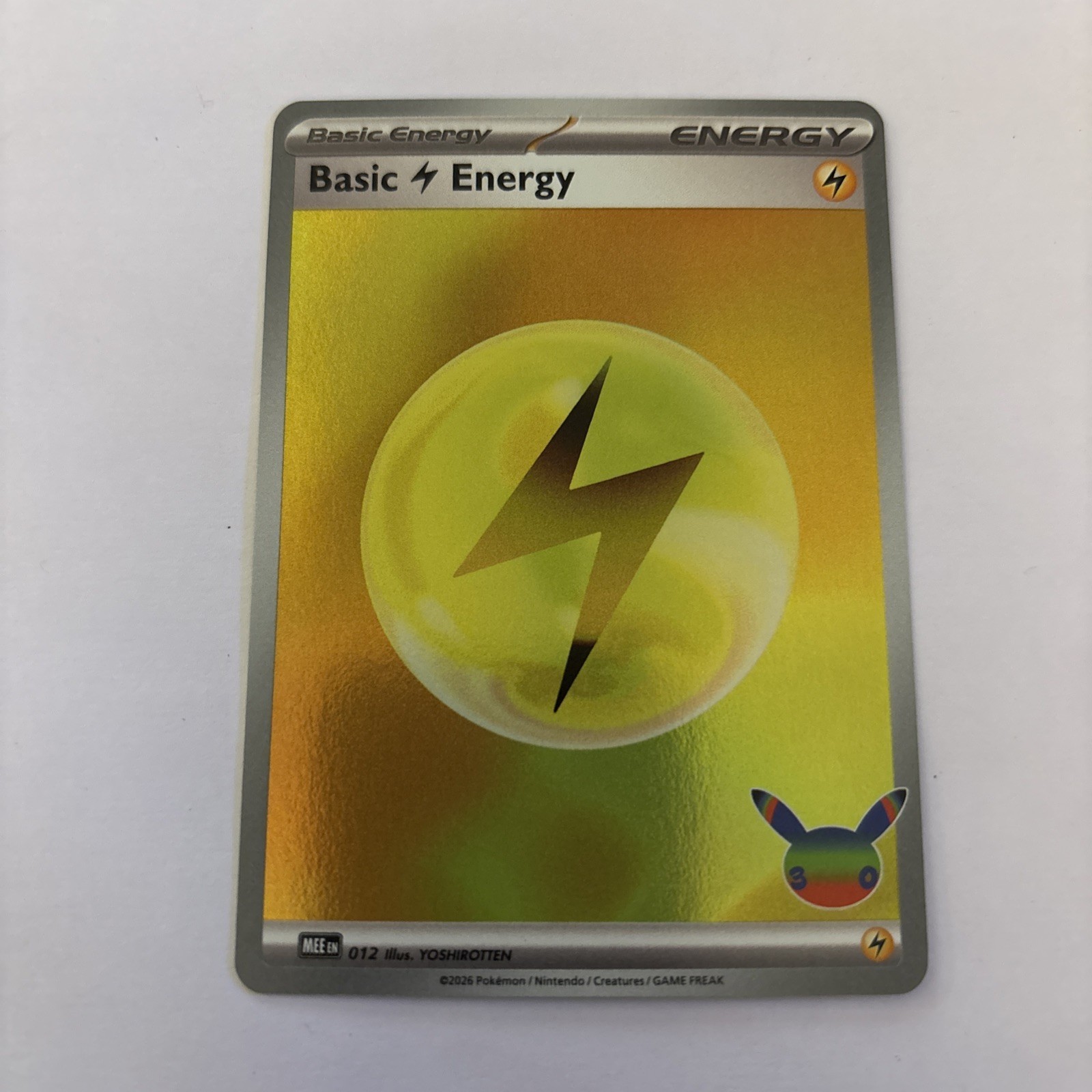 Basic Lightning Energy 012 30th Celebration MEE Pokémon TCG Holo