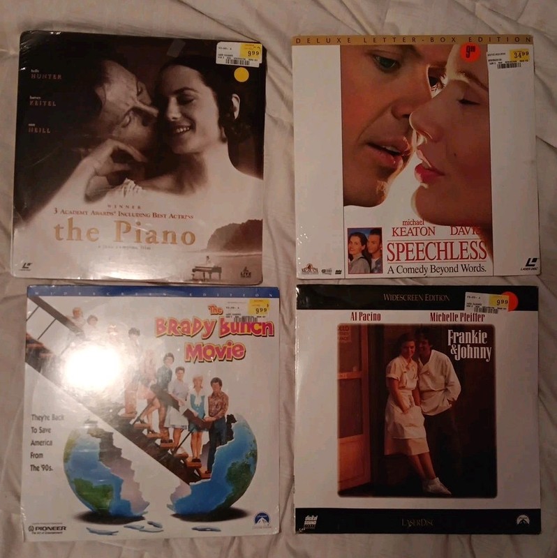 LOT 4 LASERDISC: THE PIANO-SPEECHLESS-THE BRADY BUNCH MOVIE-FRANKIE & JONNY NEW