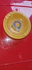 Whitbread Vintage Gold Label Barley Wine Ashtray. Mustard Colour. Round. 70s/80s