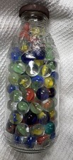 Estate Lot Vintage Mixed Glass Marbles Approximately 125 Total