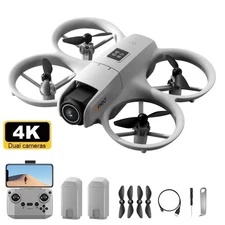Mini Drone with 4K Dual Cameras Obstacle Avoidance 180° Adjustable Camera