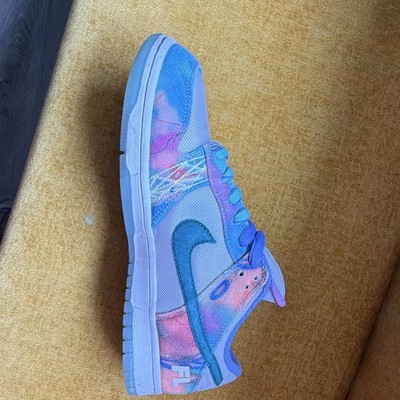 Nike SB Dunk Low x Futura Labs Low Top Lace-Up Sneaker Blue Purple Pink