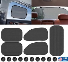 5pcs Car Window Shade Side Window Sun Shade Blocker With Suction Cups Universal