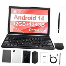 Tablet, 10 Inch Android 14 Tablets 12GB 4 8 Expand RAM 128GB ROM, 1TB