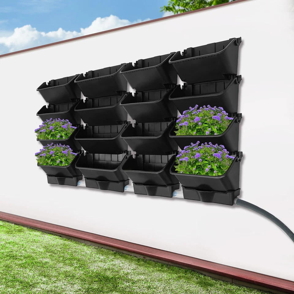Hanging Vertical Wall Mounted Plant Bag for Garden Vertical Garden Planter Black - Image 2 of 4