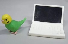 Jama Inko Mini Figur PC weiß und gelb grün Wellensittich Sammlerstück