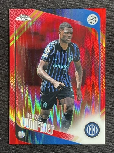 Denzel Dumfries 2025-26 Topps Chrome UCC Hongbao Red Refractor Base #145 -z