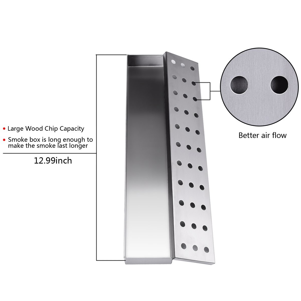 Smoker Box - Lightique Stainless Steel BBQ Smoker Box for Gas Grilling Works ...