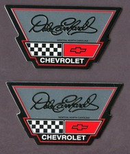 2- Dale Earnhardt Chevrolet Dealership Emblem Jr New 1987 Chevy Beretta Card 2- Dale Earnhardt Chevrolet Dealership Emblem Jr New 1987 Chevy Beretta Card