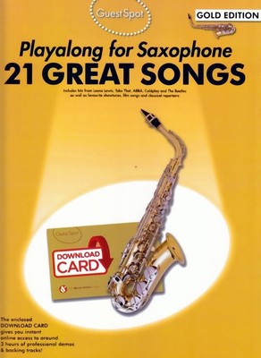 Noten playalong for saxophone 21 great songs (Alto Sax) incl. AudioDownload-Code