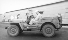 WWII Military Jeep w/ Soldier Driving – Safety Film Negative