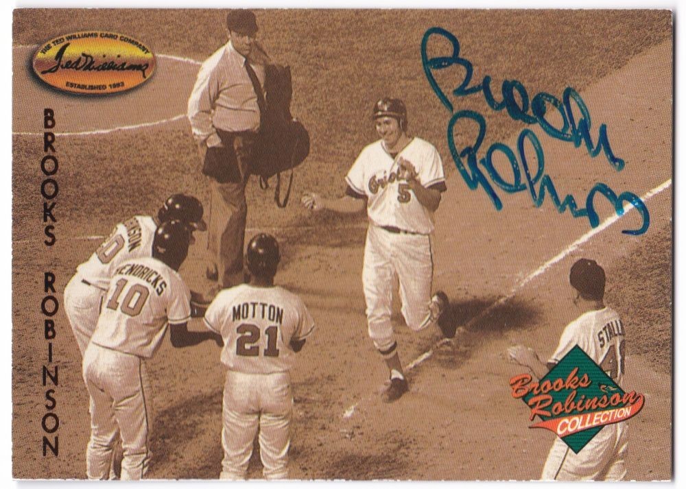 1993 Ted Williams Brooks Robinson Collection Auto #BR7 Insert SP Autograph HOF