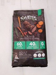 Canine Choice 60% Lamb Medium Adult Dog 10kg Sealed Bag Best Before 06/27