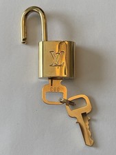 Louis Vuitton PadLock Lock 2 Key Brass Shinny Polished Gold Number 663