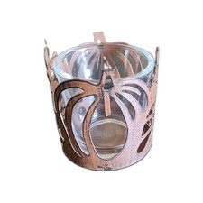 Yankee Candle Metal Pumpkin/Halloween Fall Votive Holder with Glass Insert
