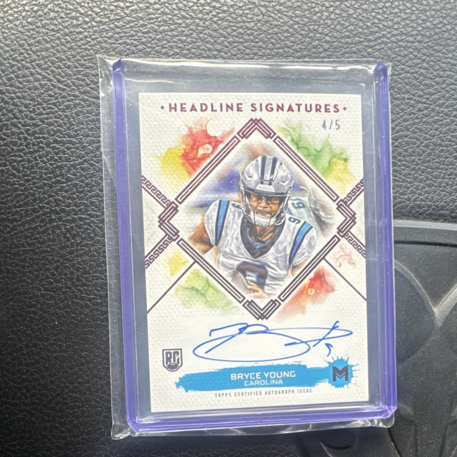 Bryce Young Topps Motif Headline Signatures #HSBY Pyrrol Scarlet