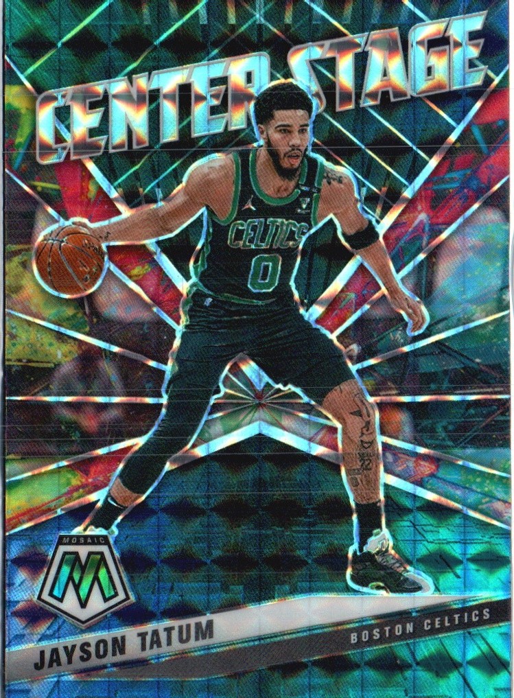 2020-21 Panini Mosaic #29 Jayson Tatum Center Stage