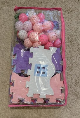 Kids Ball Pit Playpen Soft Square Fence Toy Color Balls Indoor Baby Play Area