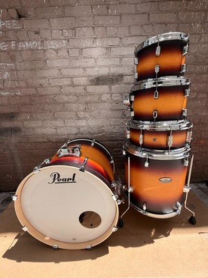 Pearl Decade Maple 5-Piece Drum Shell Pack #225 Satin Brown Burst   Brand New