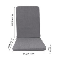 Waterproof High Back Chair Cushion Seat Pad Removable Cover Patio Garden Outdoor