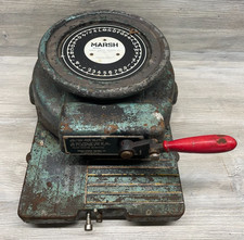 Vintage Marsh Industrial Stencil Cutting Machine - Untested For Parts or Repair