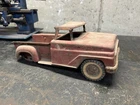 1965 TONKA RED PRESSED STEEL STEP-SIDE PICKUP TRUCK TOY.