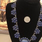 Vintage Estate STERLING SILVER, LARIMAR & LAPIS LAZULI Necklace, STAMPED "925" — photo 4