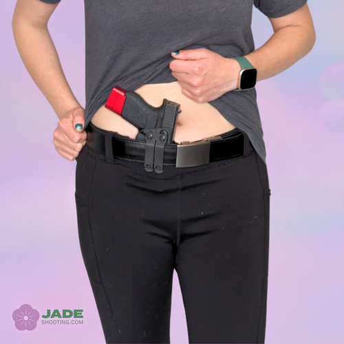 ✨ Rounded Women's Black Leggings with Belt Loops | Range Shooting EDC CCW