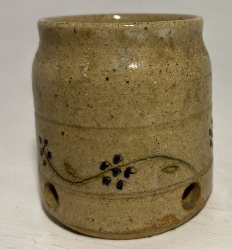 Folk Art Pottery Votive Candle Holder Signed VTG Martha 83 GUC - 第 2/10 張圖片