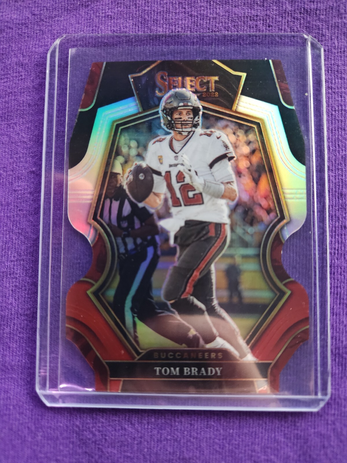 2022 Select Tom Brady Black & Red Prizm Premier Level Die Cut #192 Color Match!