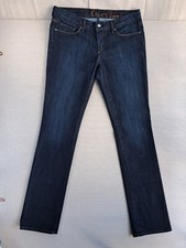 Pantalones de mezclilla Chip & Pepper para mujer 31 altos azules Stella pierna recta hechos en EE. UU. W34"