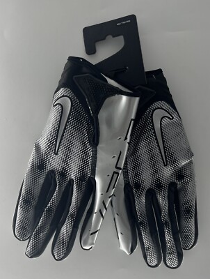 New Nike Vapor Jet Football Gloves Adult 2XL Men s Silver Black Wide Receiver