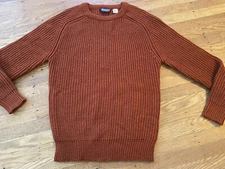 Vintage 70s Strawbridge&clothier Sailors Rib Rust Colormens sweater,medium.korea