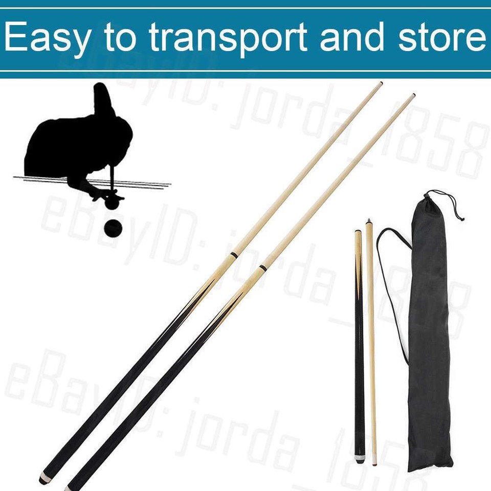 Pool Cue Stick 58" Billiard Shaft 2Piece Wooden Pool Cue Stick Snooker