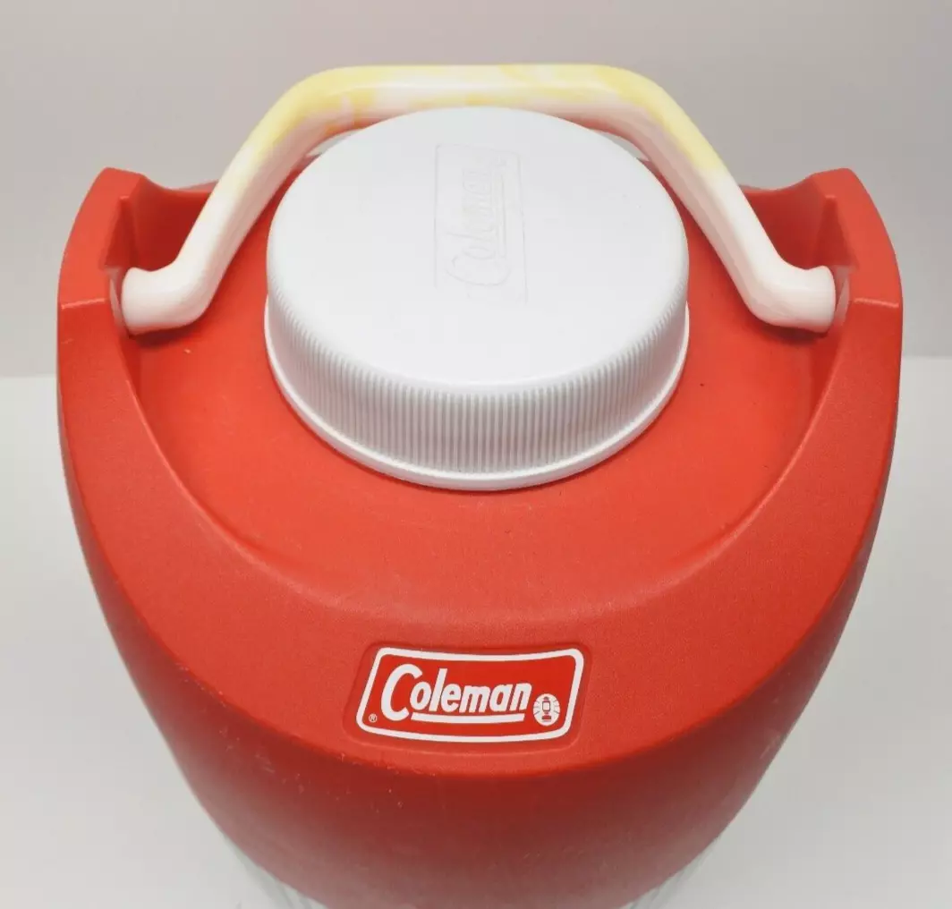 Coleman Igloo Wichita Kang Red and White with Lid Vintage Look Used