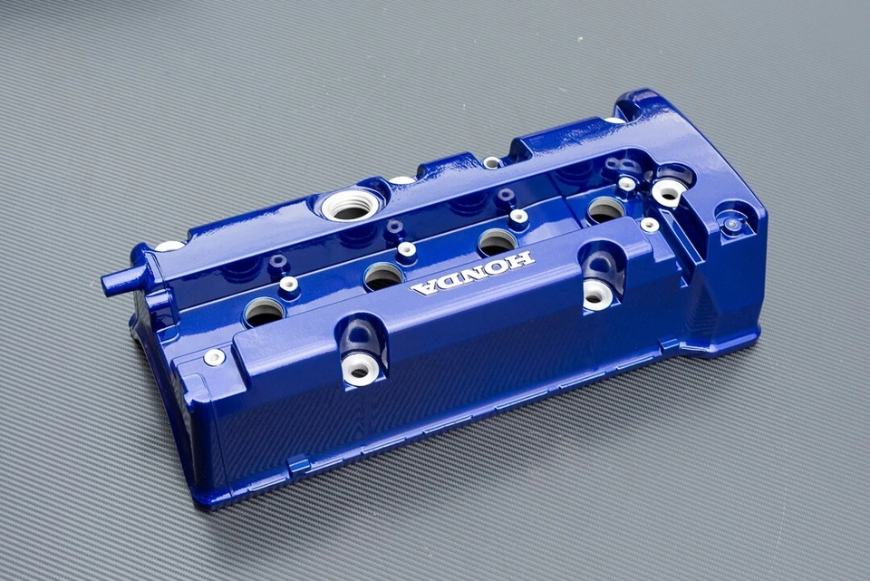Cubierta de válvula Honda K SERIES K24 K20 tipo r civic rsx recubierta de polvo azul metálico Foto 4 de 4