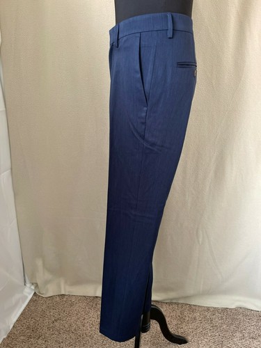 Haggar Navy/Black Static Active Flex Slim Fit Dress Pants, 30x30 - Picture 8 of 10
