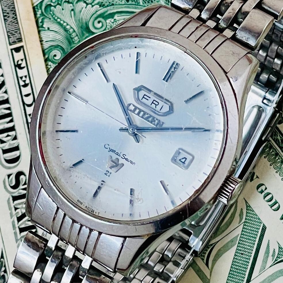 CITIZEN Crystal Seven Watch Men's Automatic Analog 21 Jewels Junk U1459 | eBay CITIZEN Crystal Seven Watch Men's Automatic Analog 21 Jewels Junk U1459 | eBay