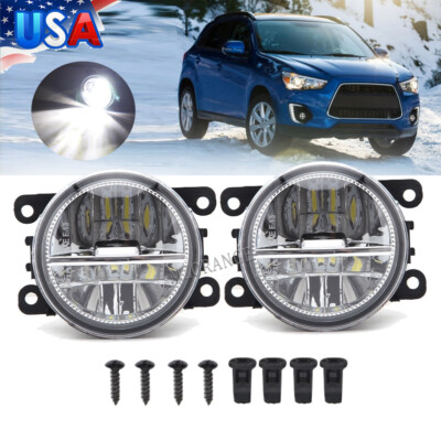 LED Front Bumper Fog Lamp Light For Mitsubishi Outlander Sport ASX RVR 2007-2020