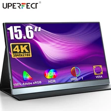 UPERFECT Portable Monitor 15.6’’ 3840x2160 USB C Monitor 100%Adobe 400nits
