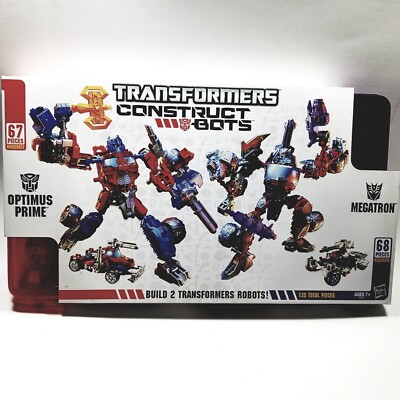 Hasbro Transformers Construct-Bots 2 Pack OPTIMUS PRIME Vs MEGATRON 135 Piece
